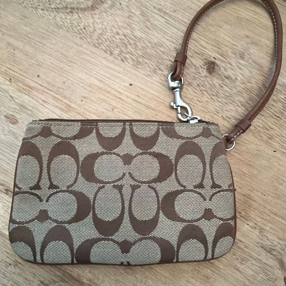 Coach Classic wristlet pouch brown handbag